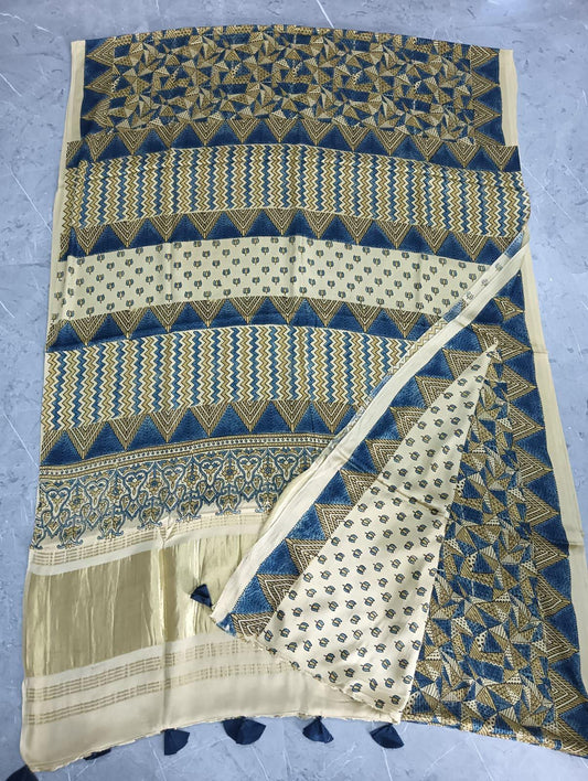 Ajrakh Saree